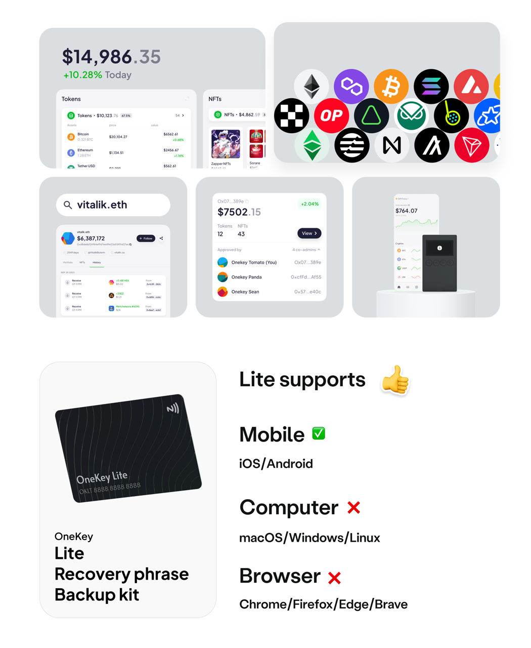 Onekey Lite Hardware Wallets