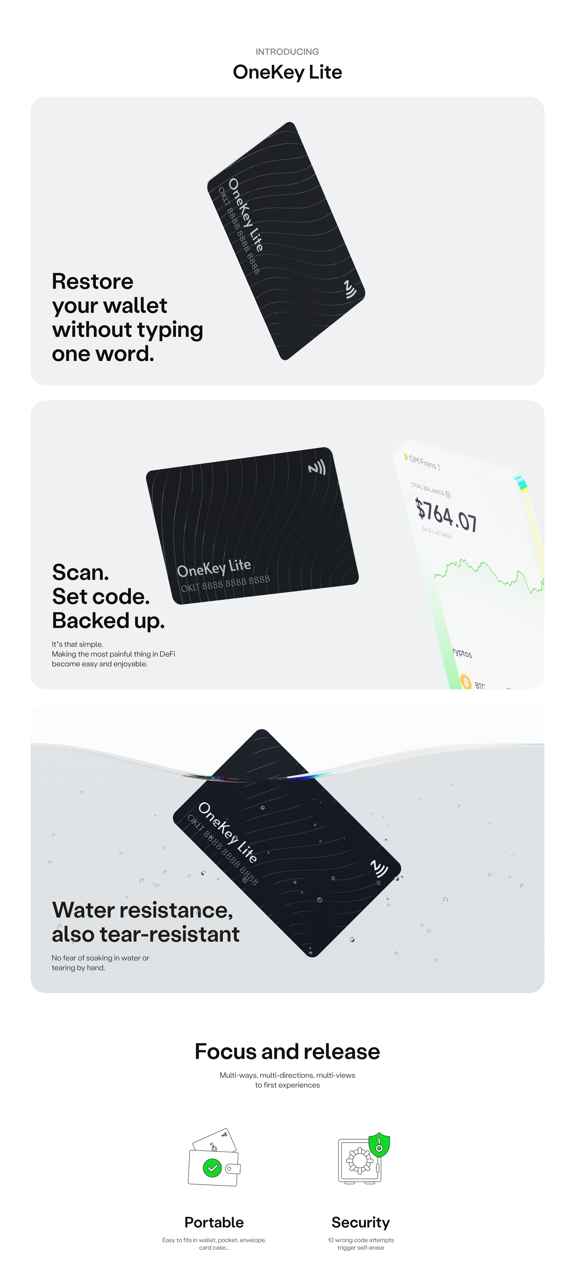 Onekey Lite Hardware Wallets